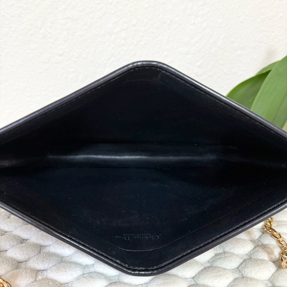 CHRISTIAN DIOR Crossbody Bag Clutch Trotter Canvas Navy Blue - Picture 9 of 12